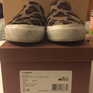 COACH used shoes with box. size 6m
